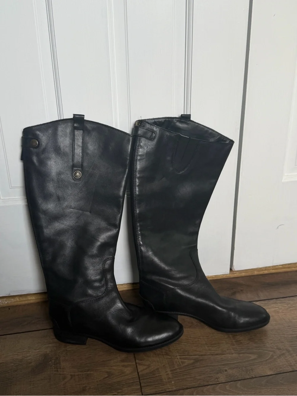 Sam Edelman Black Over-the-Knee Leather Boots